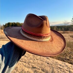 Brown Suede Cowboy Hat